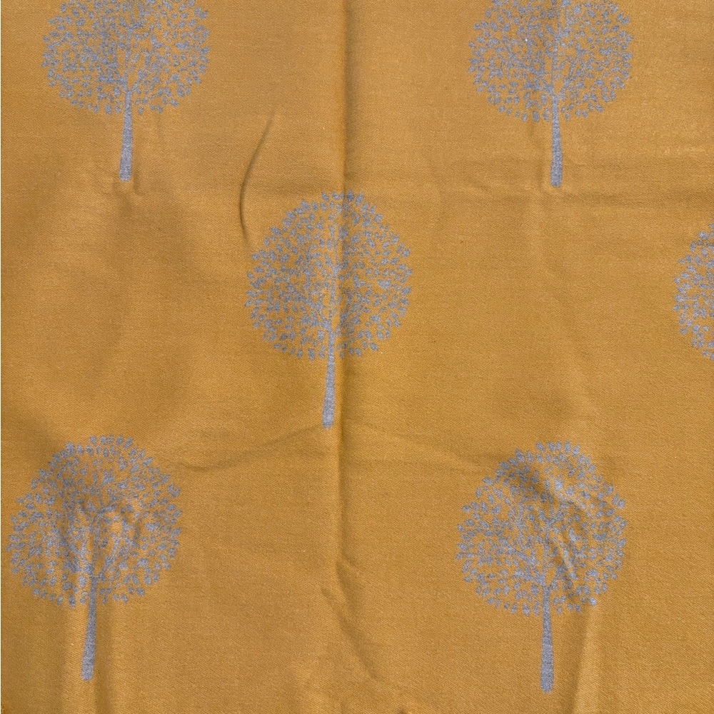 Yellow And Gray Reversible Tree Pattern Scarf - image 3